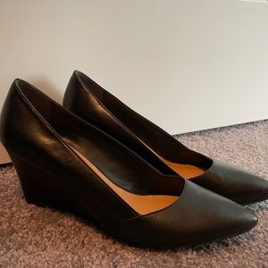 Franco Sarto Leather wedge pump